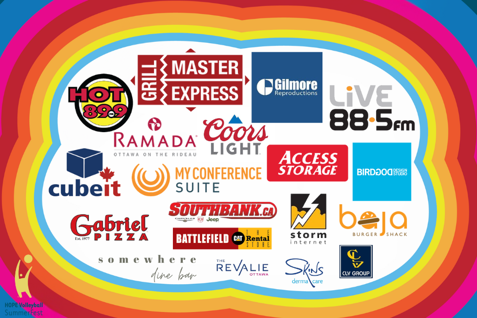 Gratitude for our HOPE Volleyball SummerFest 2024 Sponsors